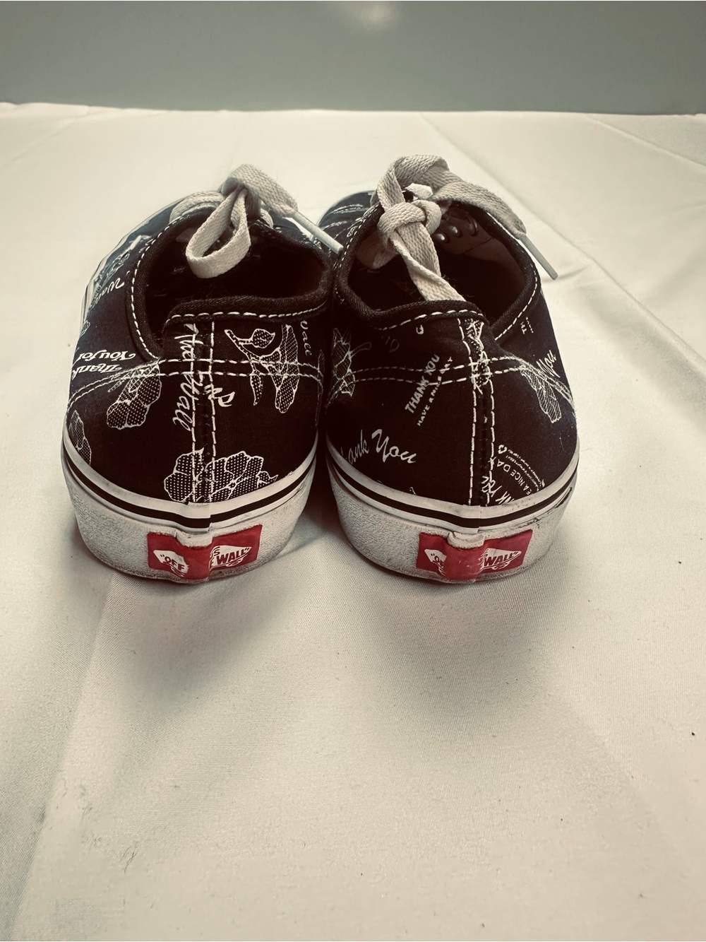 Vans Graphic Print Sneakers | Y2K Indie Skater Doodle Floral Shoes Sz 7 - Picture 6 of 9